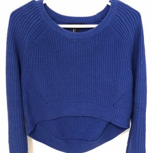 Blue crop top jersey